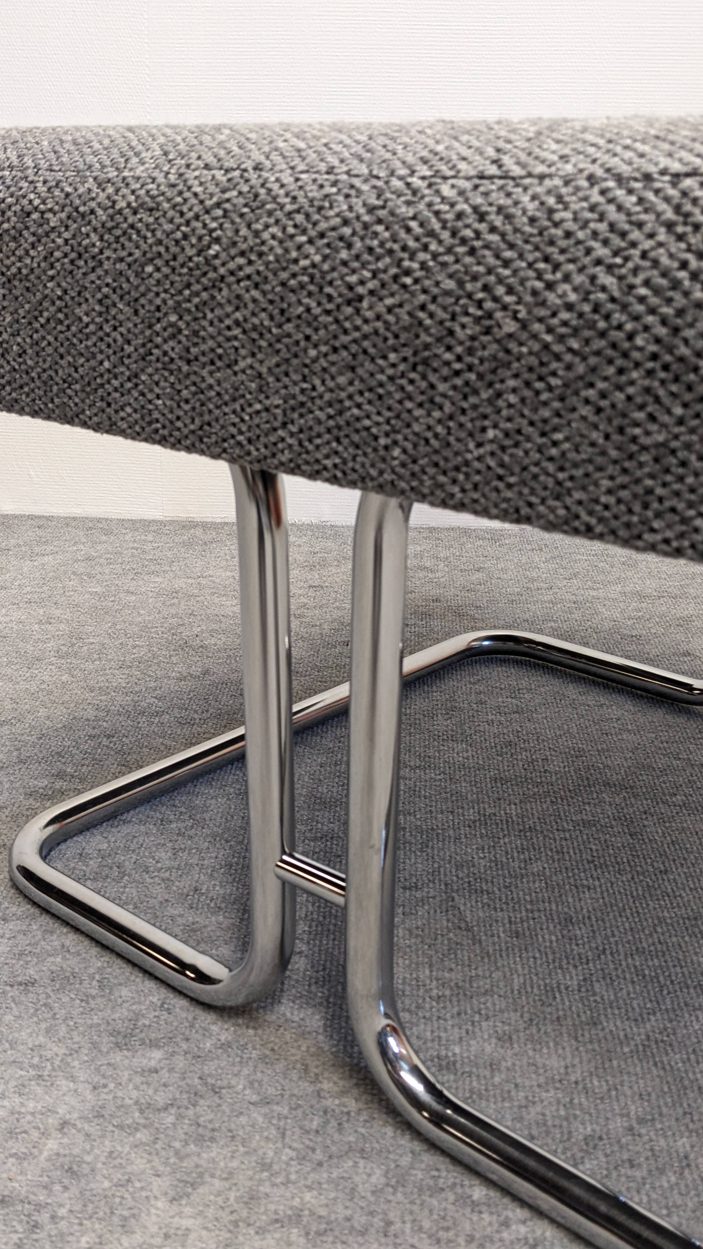 Pair of tubular Space Age stools from the 60s/70s