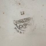 Earthenware salt cellar with rose decoration, made in Czechoslovakia, early 20th century