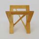 Vintage Scandinavian magazine rack in solid wood. 70s