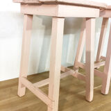 Vintage pink farm stools, 1960