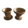 Set of 2 stoneware candle holders.