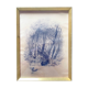 Painting drawing "Underwood" by Victor CASSIEN (1808-1893) + frame