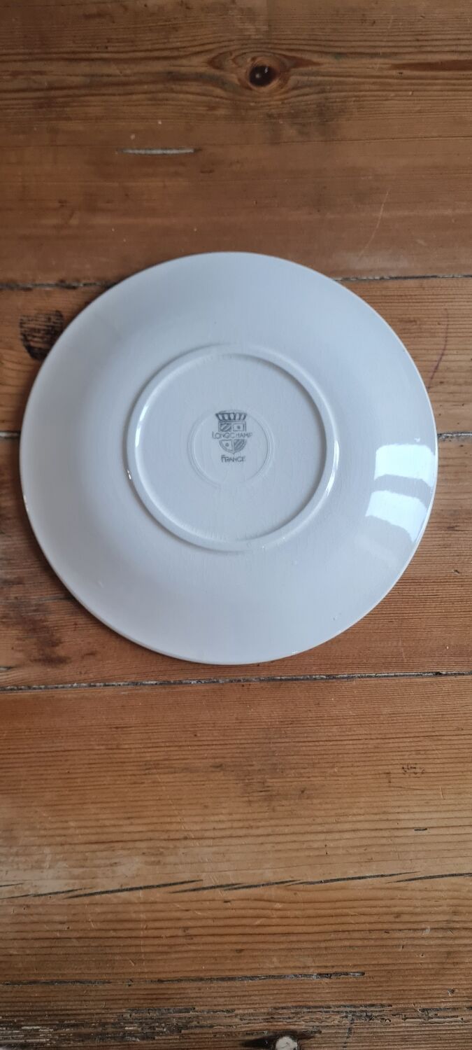Set de 10 assiettes plates longchamps vintage