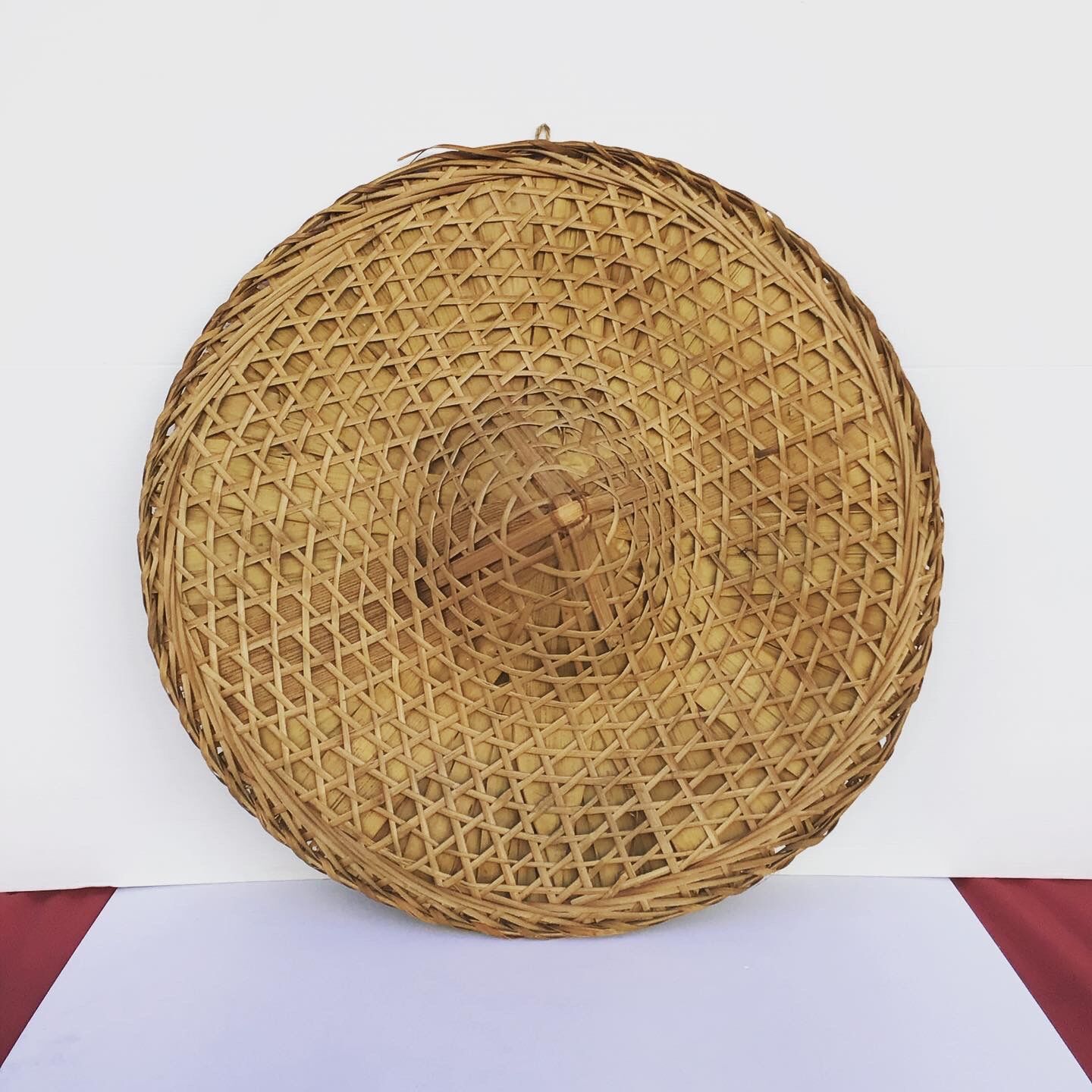 Large old Asian wicker hat