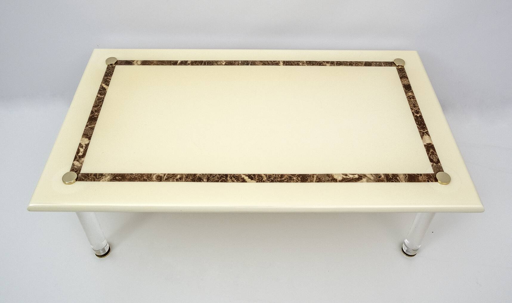 Mid-Century Modern Italian Lucite and Lacquer Coffee Table, 1970s