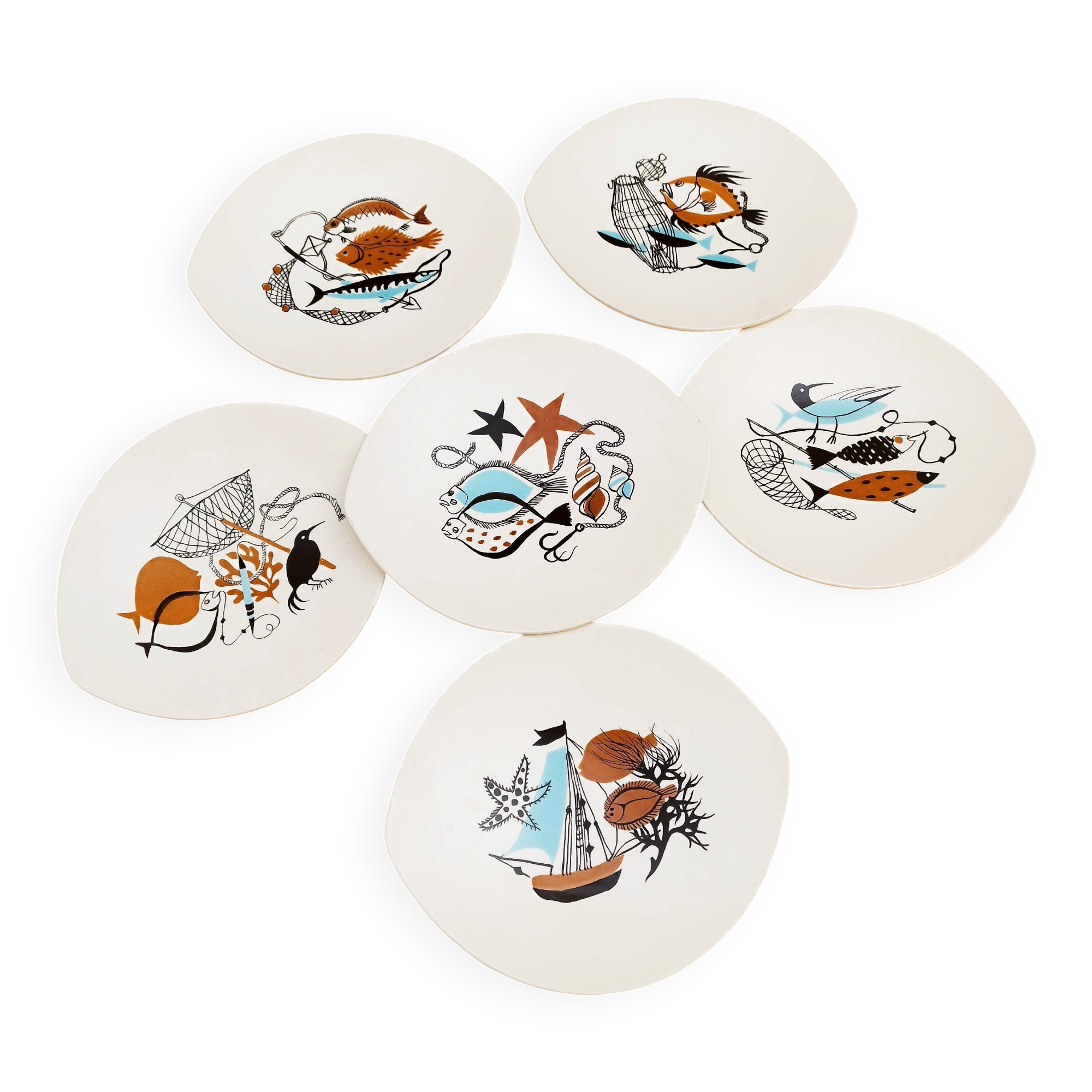 Salins earthenware plates