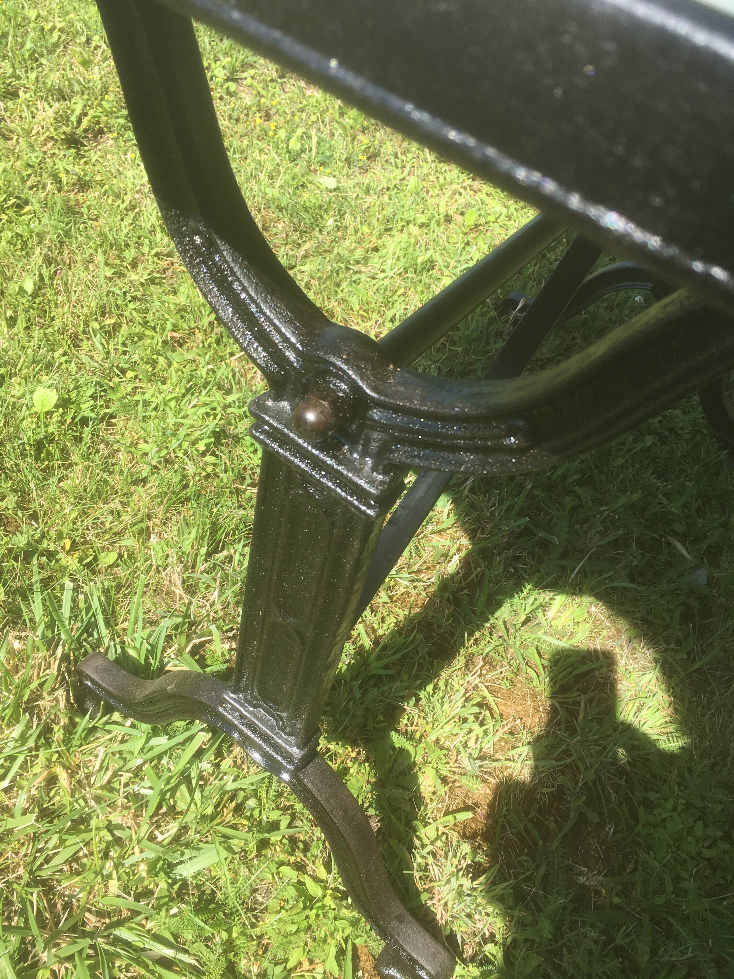 Bistro table with cast iron base