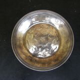 Coquillor style butter dish in silver metal