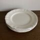 Set of 5 Sarreguemines ivory plates with gadroons 1960
