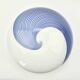 Vintage Murano glass cobalt blue swirl flush mount