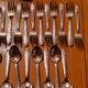 Silver metal cutlery set art deco goldsmith ATO 49 pieces