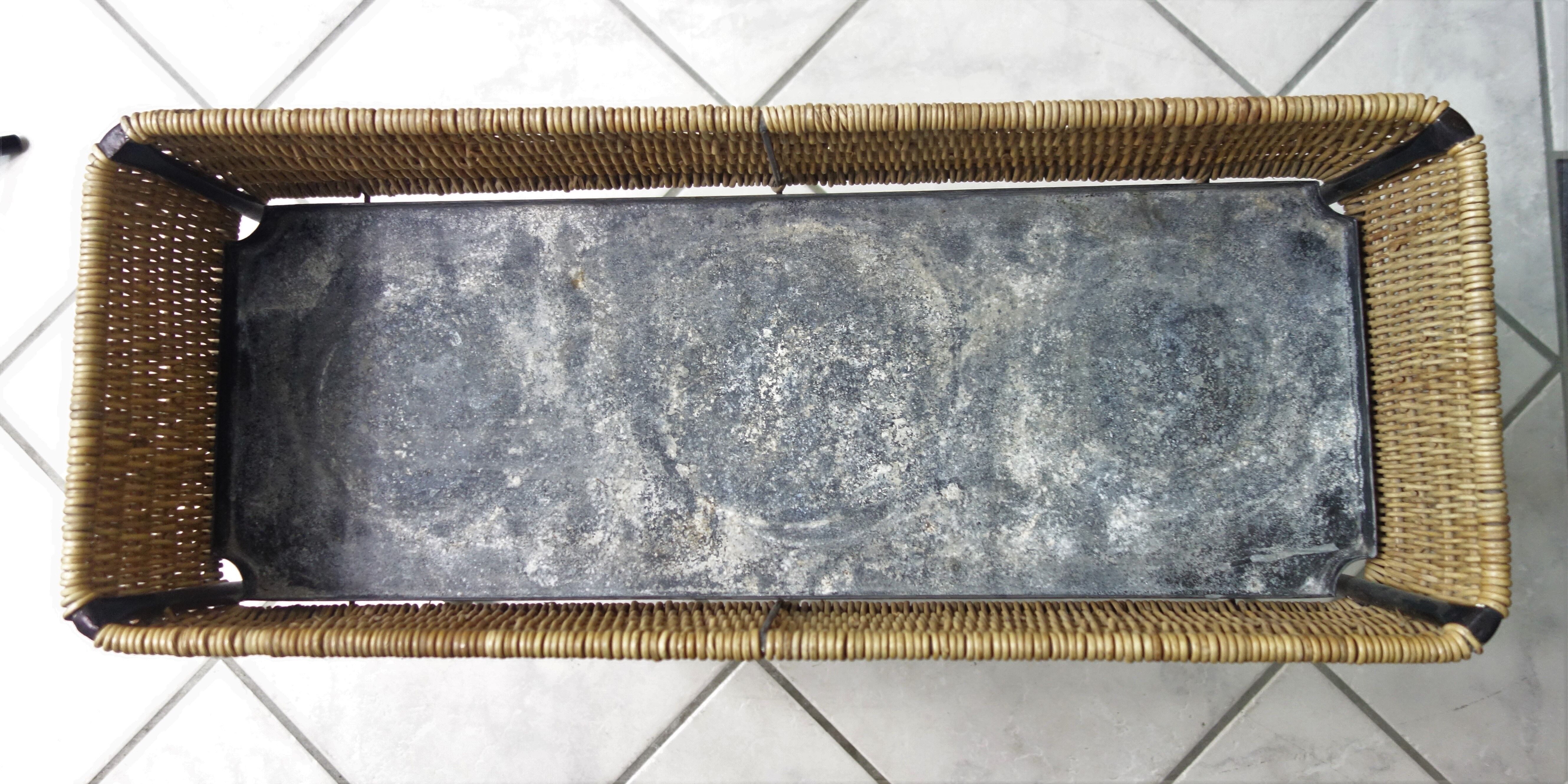 Wicker plant / flower stand 1960s