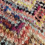 Tapis marocain  boucherouite  100x220 cm