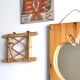 Rattan and metal coat rack, 1950s