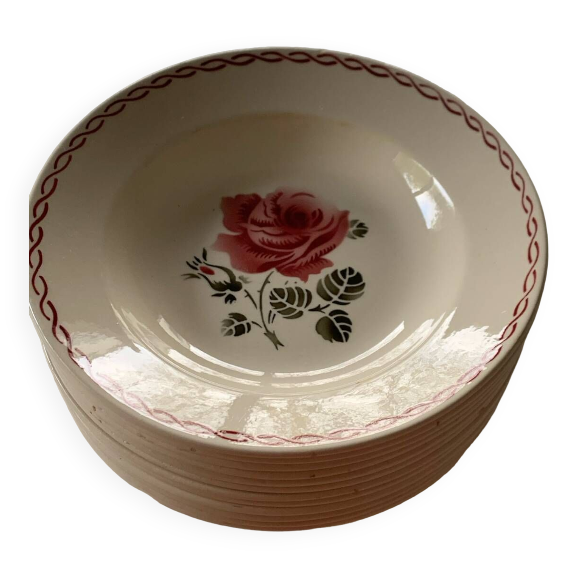 Badonviller vintage soup plates