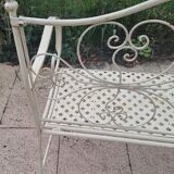 Wrought iron garden bench