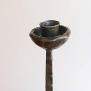 Pair of brutalist bronze candelabra, 1960s