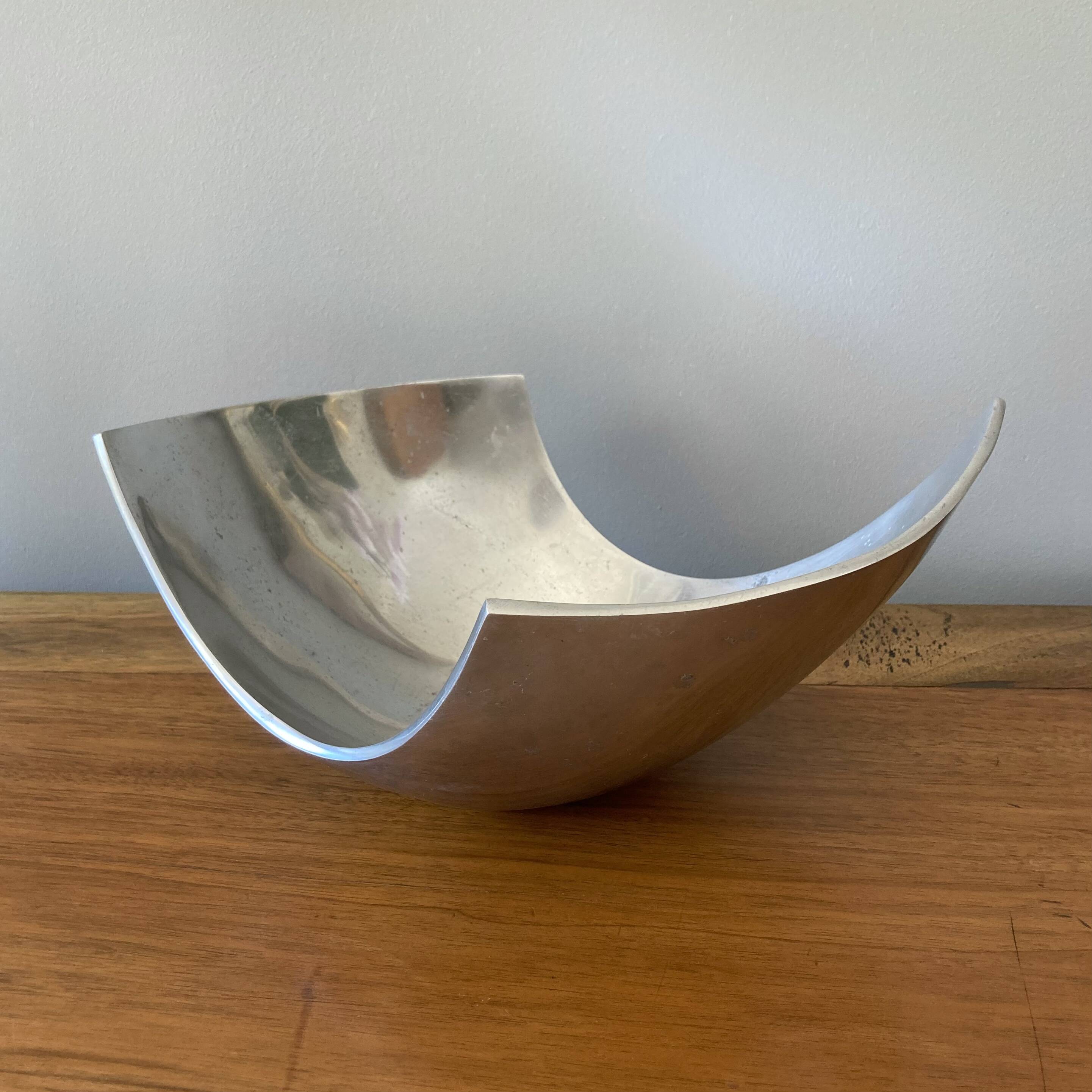 Space Age aluminum fruit bowl probably from the 1970s