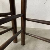 Set of 4 straw chairs from the 50s Dudouyt