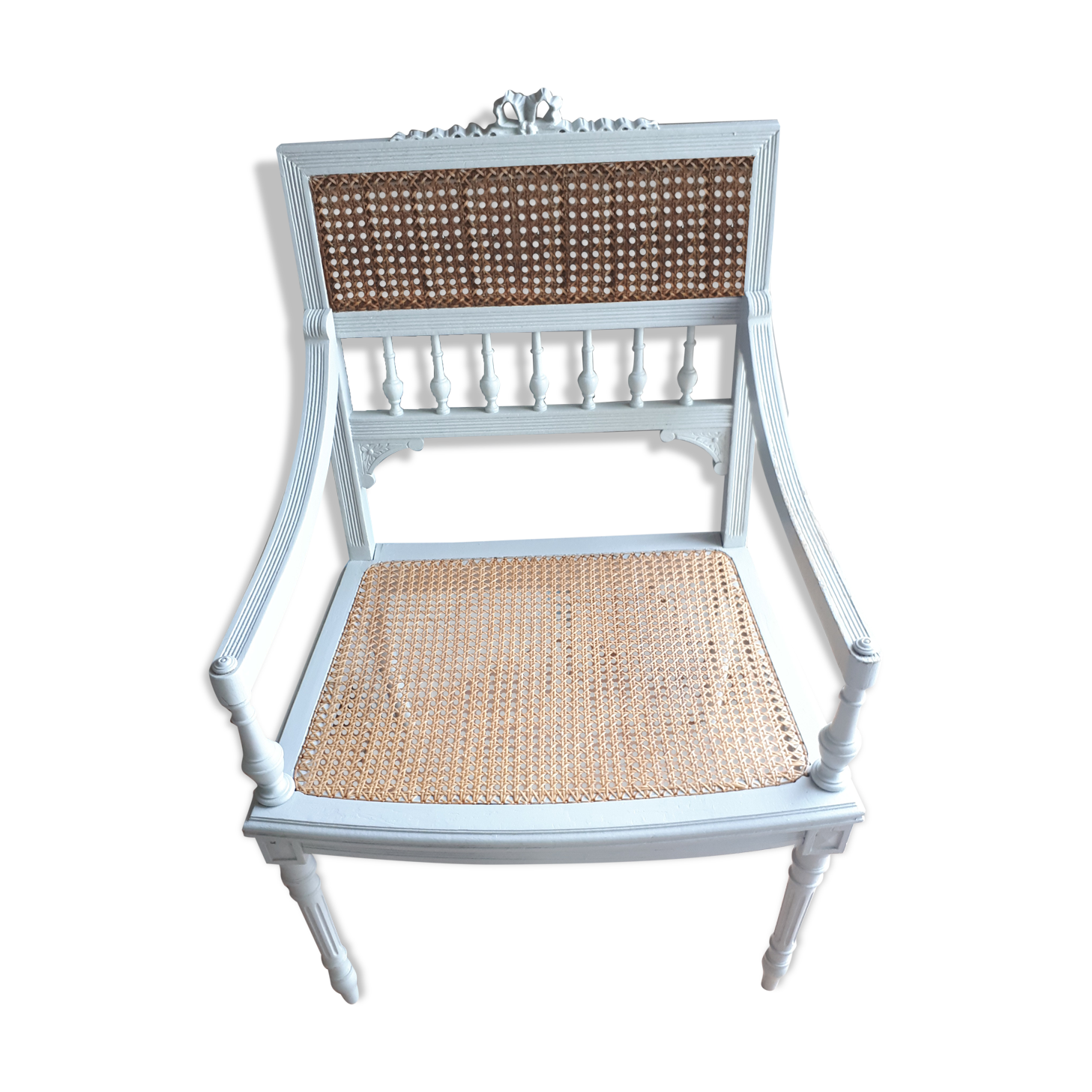 Fauteuil canné style Louis XV