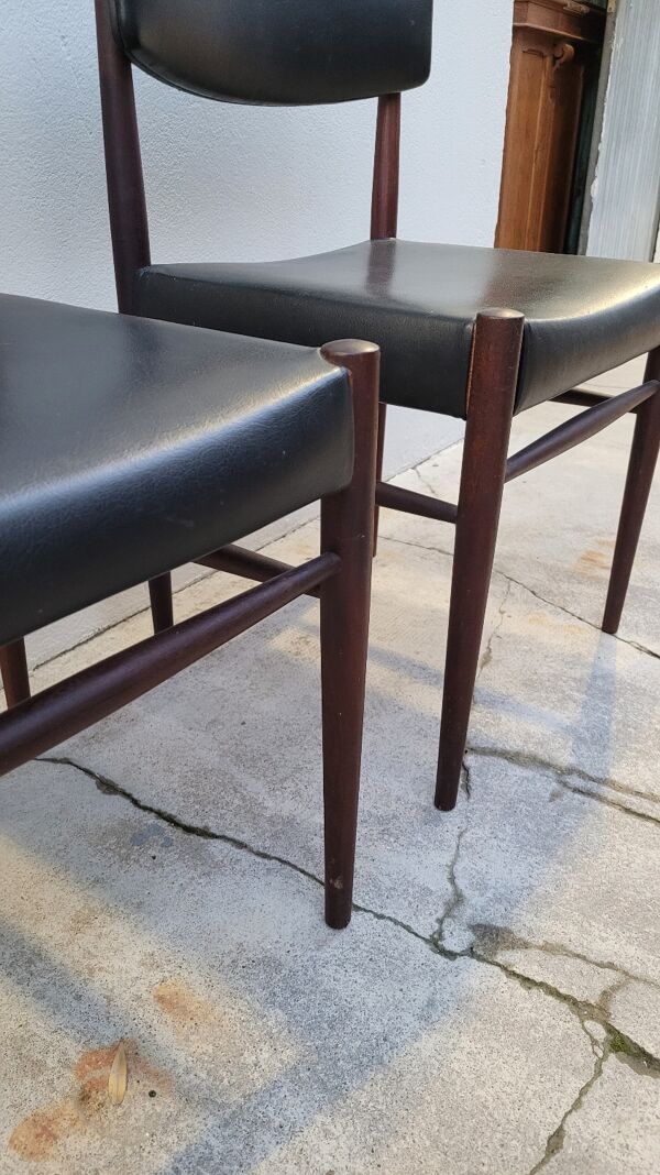 Paire de chaises scandinave en teck vintage 1950