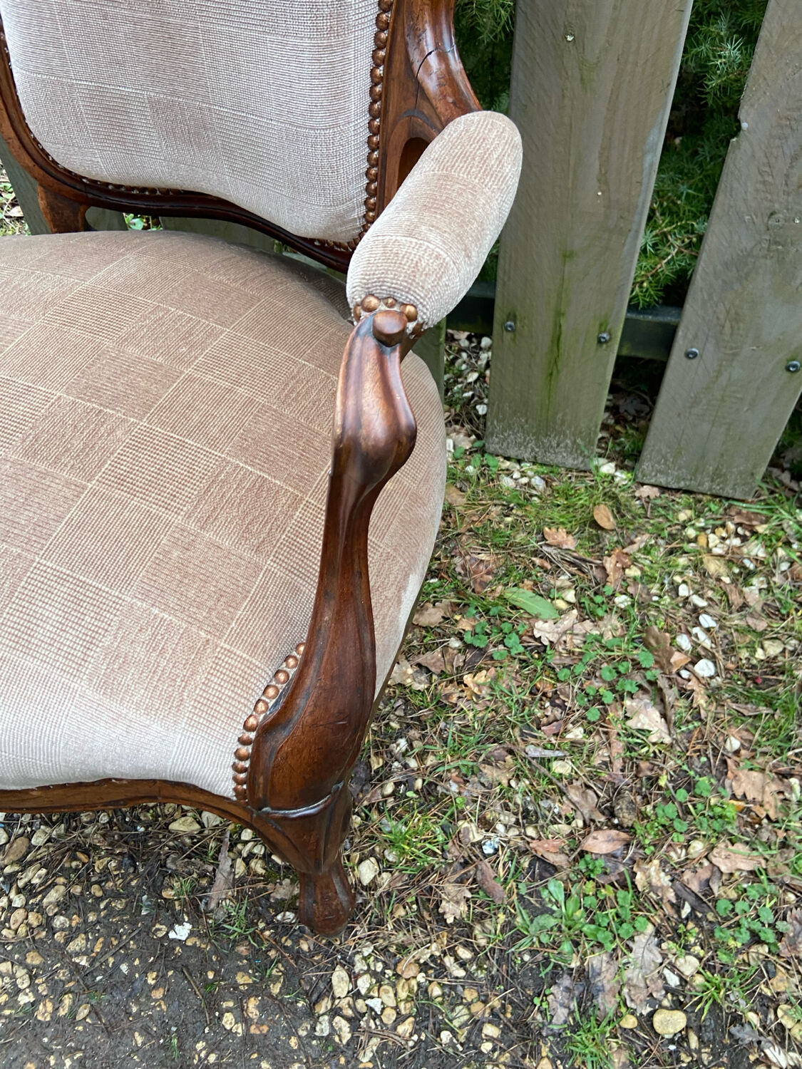 Louis XV armchair, late 19th century.