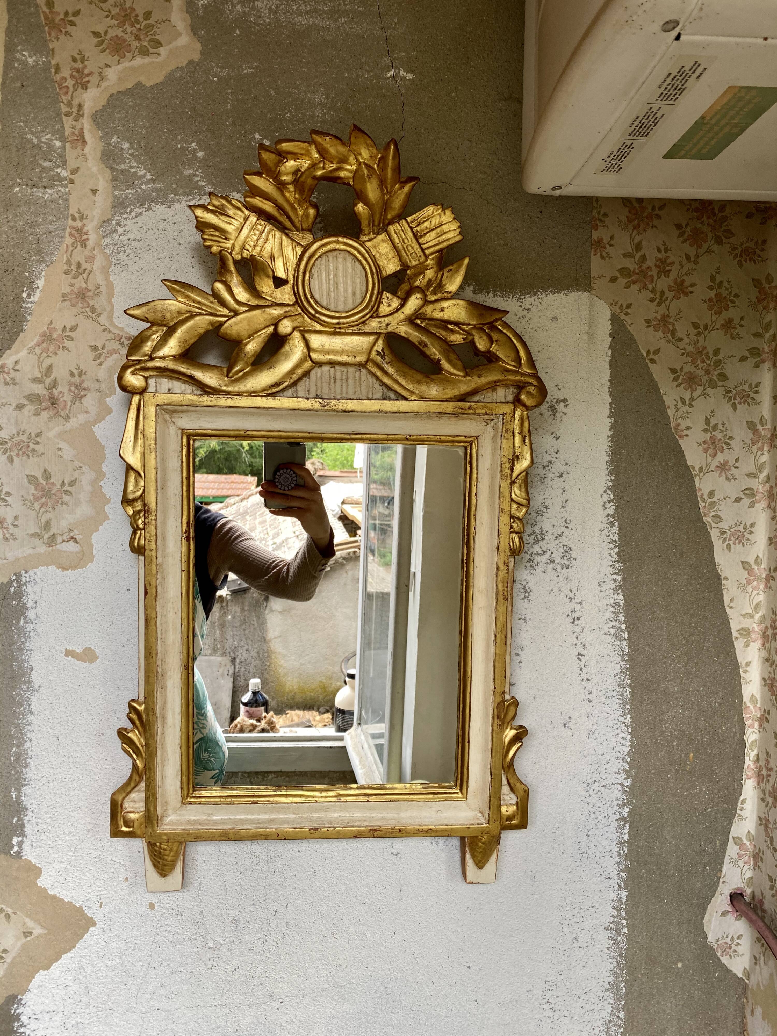 Louis XVI style mirror 65x37cm