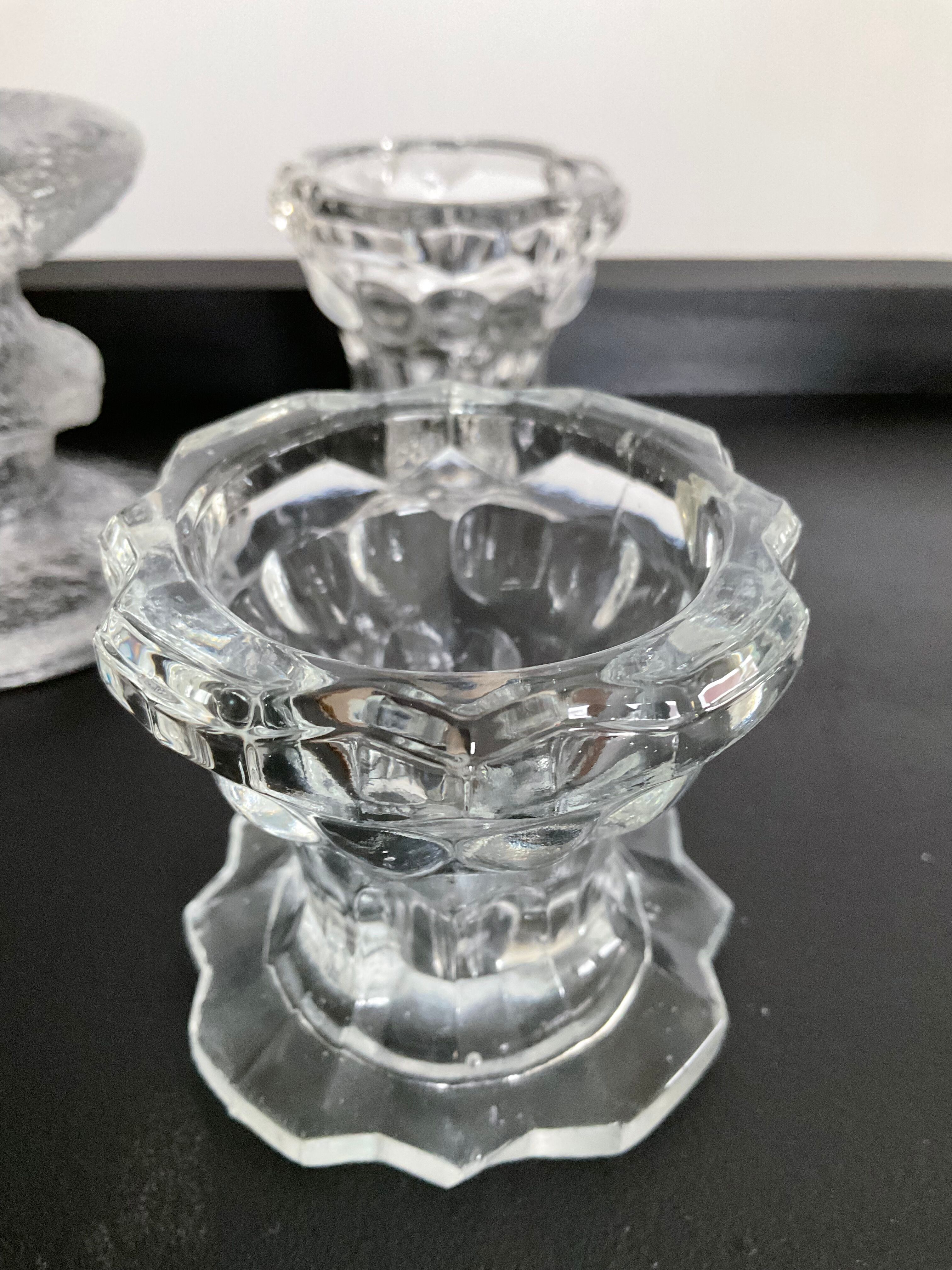 Series of 6 vintage candle holders 70s