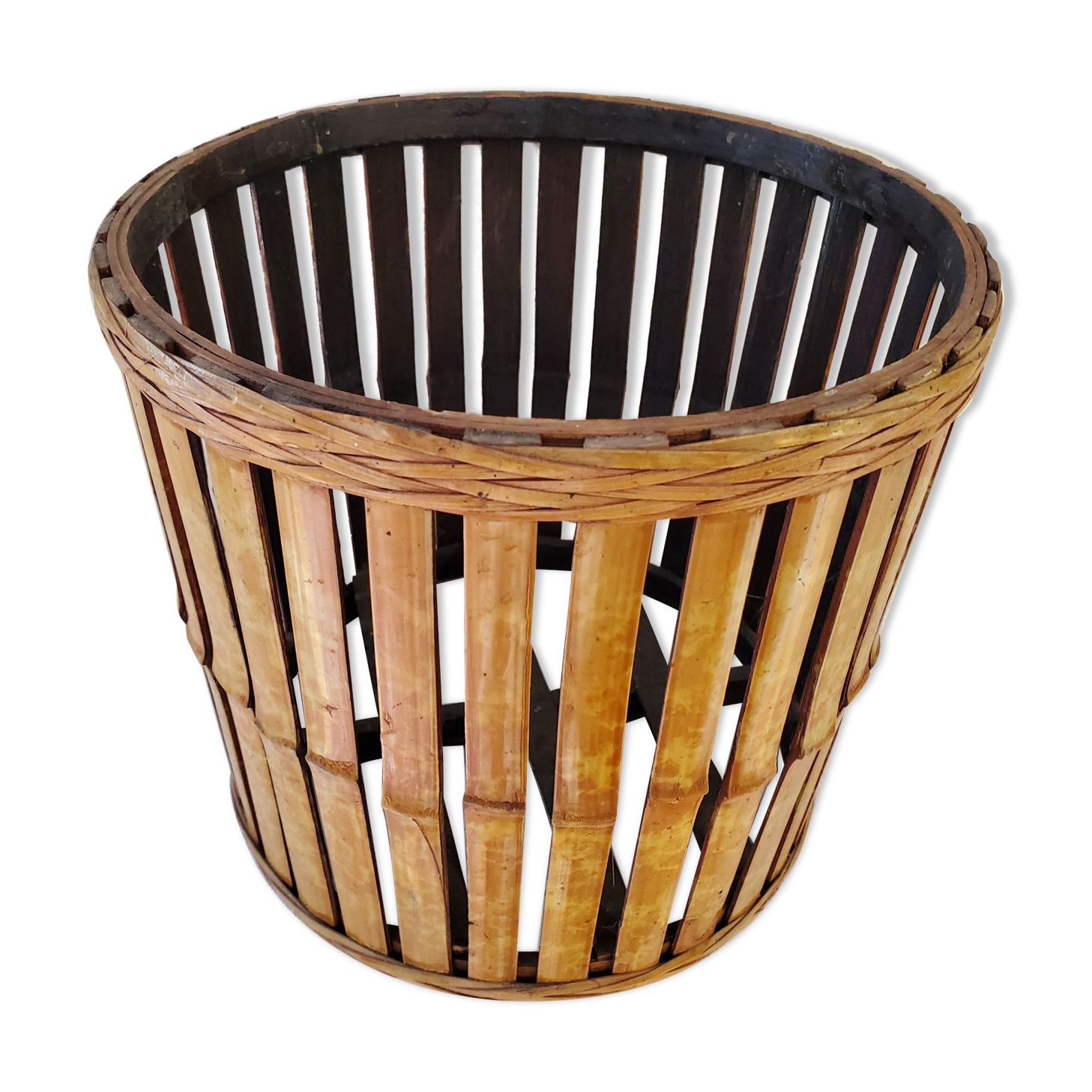 Bamboo pot cover 70's