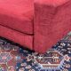Modern fabric sofa with chrome legs