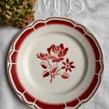 6 old flat plates mismatched in earthenware