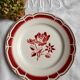 6 old flat plates mismatched in earthenware