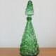 Carafe Italian bottle in vintage green empoli glass