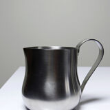 Set of 4 vintage bar measures in brushed stainless steel from the 60s-70s.