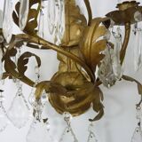 Large (70 cm - 27.55") pair of 3-arm foliage wall sconces