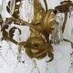 Large (70 cm - 27.55") pair of 3-arm foliage wall sconces