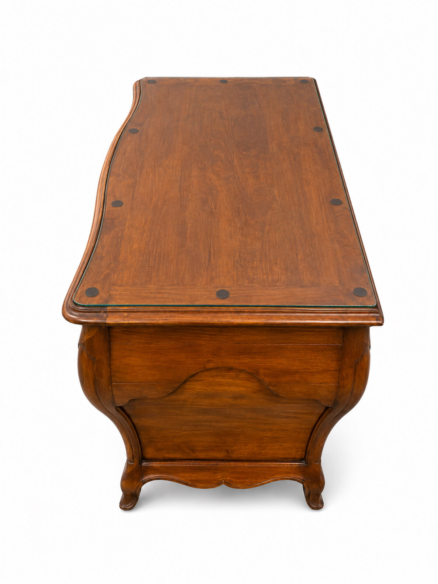 Bordeaux Louis XV Tomb Commode Solid Mahogany and Bronze 18th Century