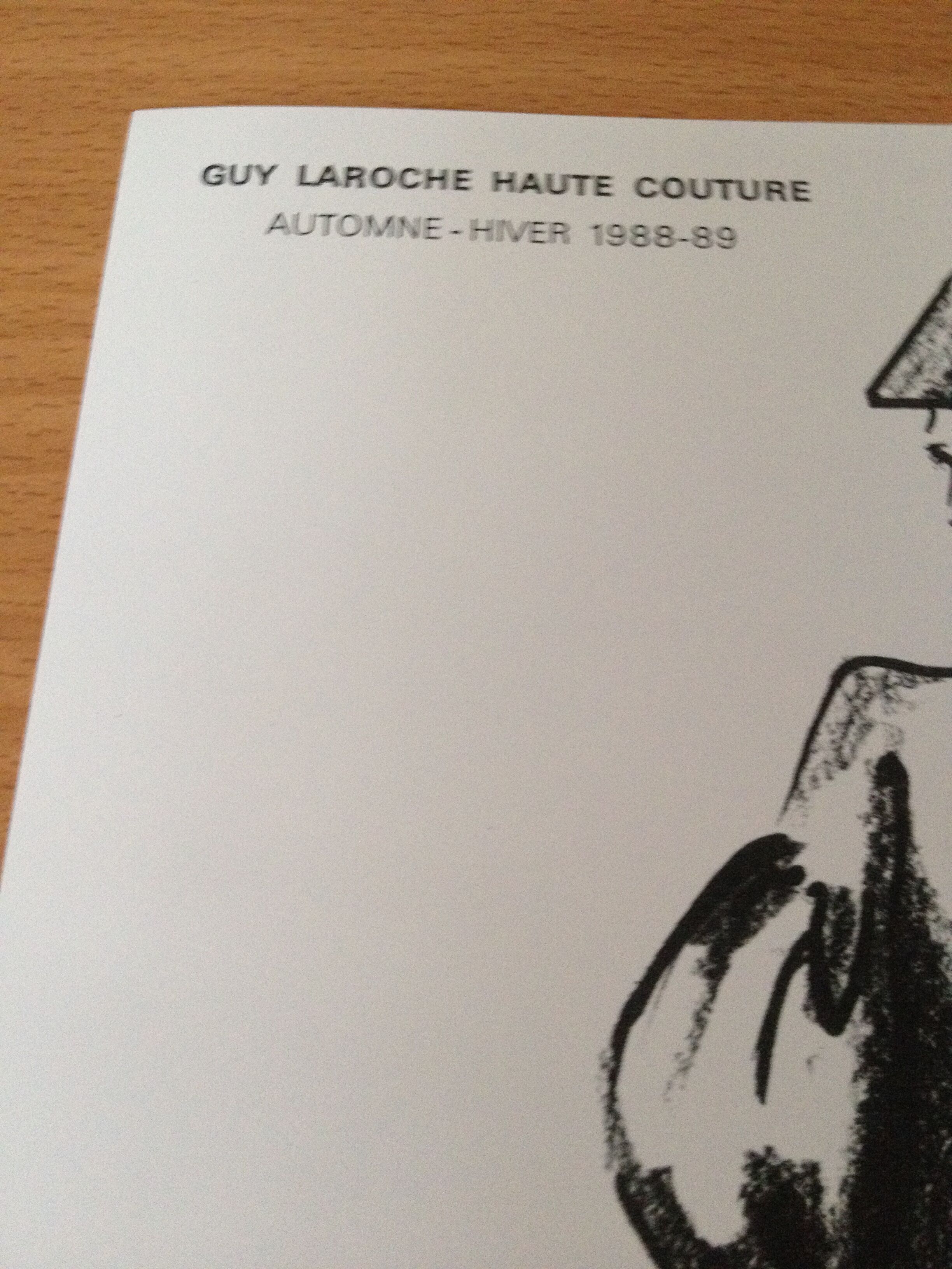 Guy Laroche of press at the end of the 1980s fashion illustration