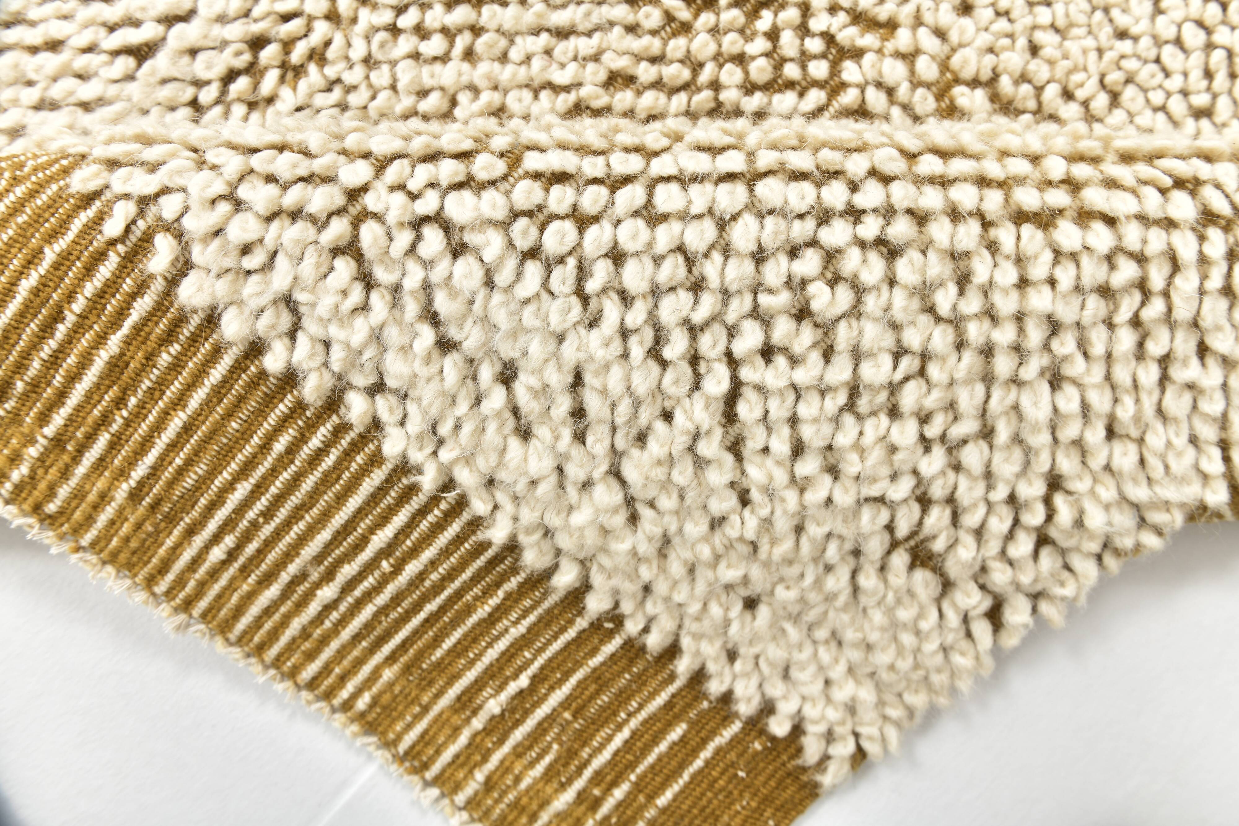Dark Mustard Beige Ethnic Vintage Rug, 130x215Cm