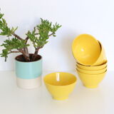 6 yellow bowls Moulin des Loups