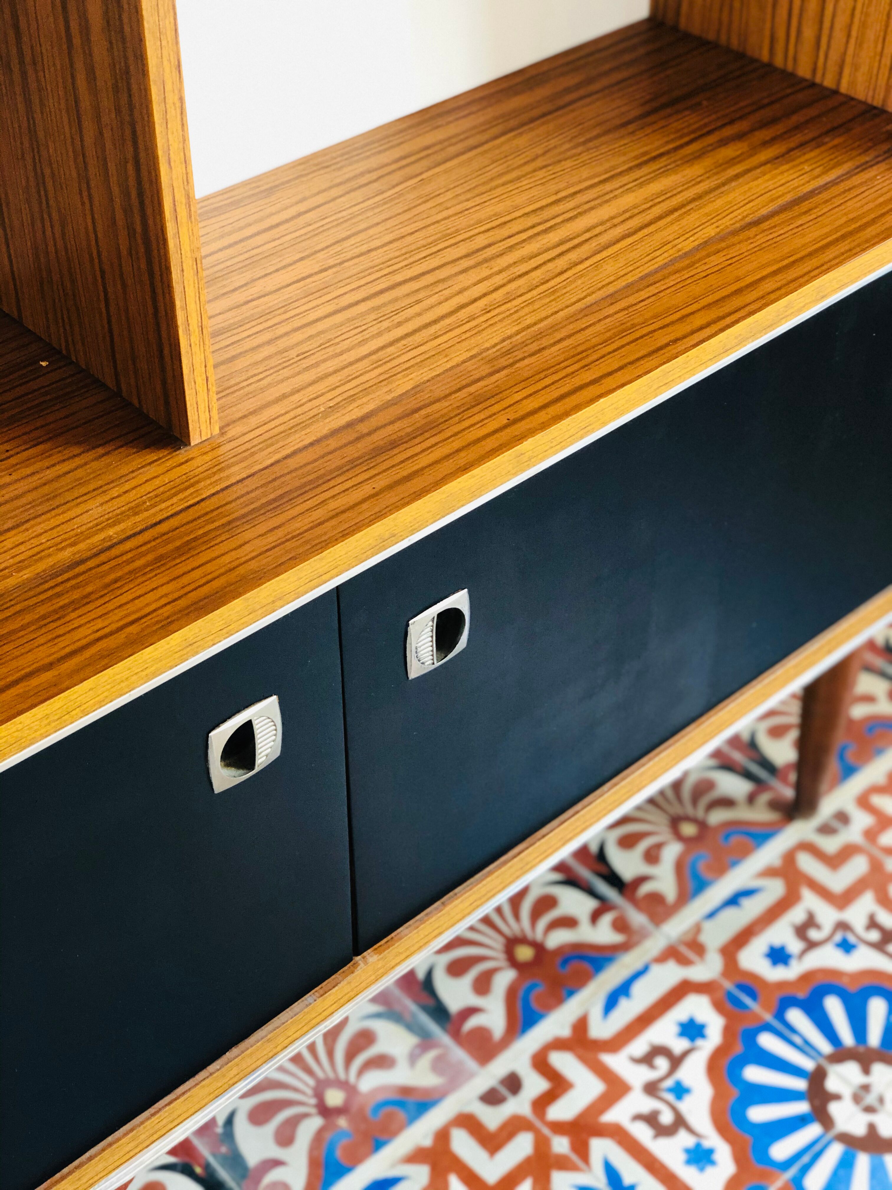 Vintage teak library 1960