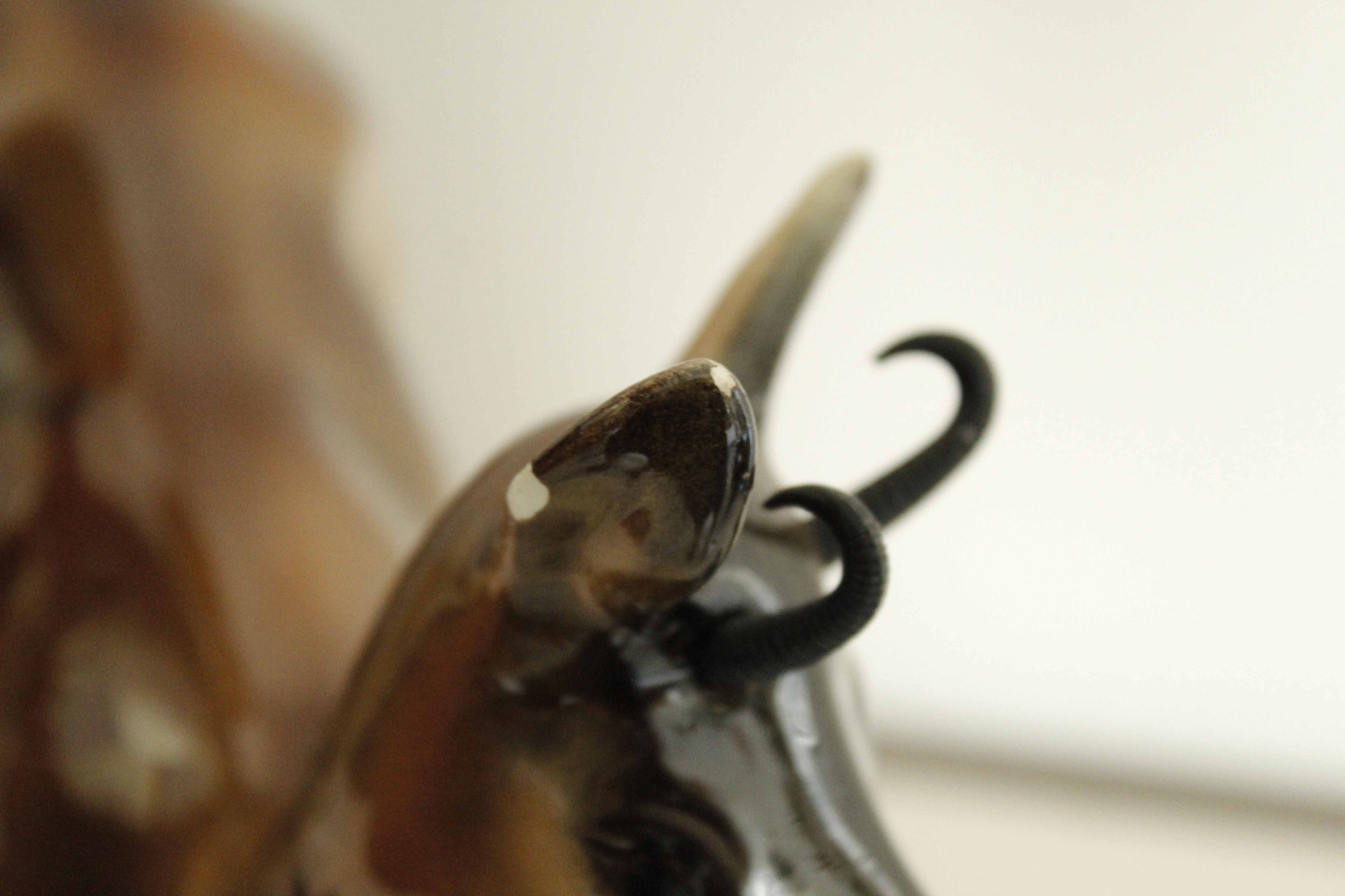 Large young chamois ceramic trinket