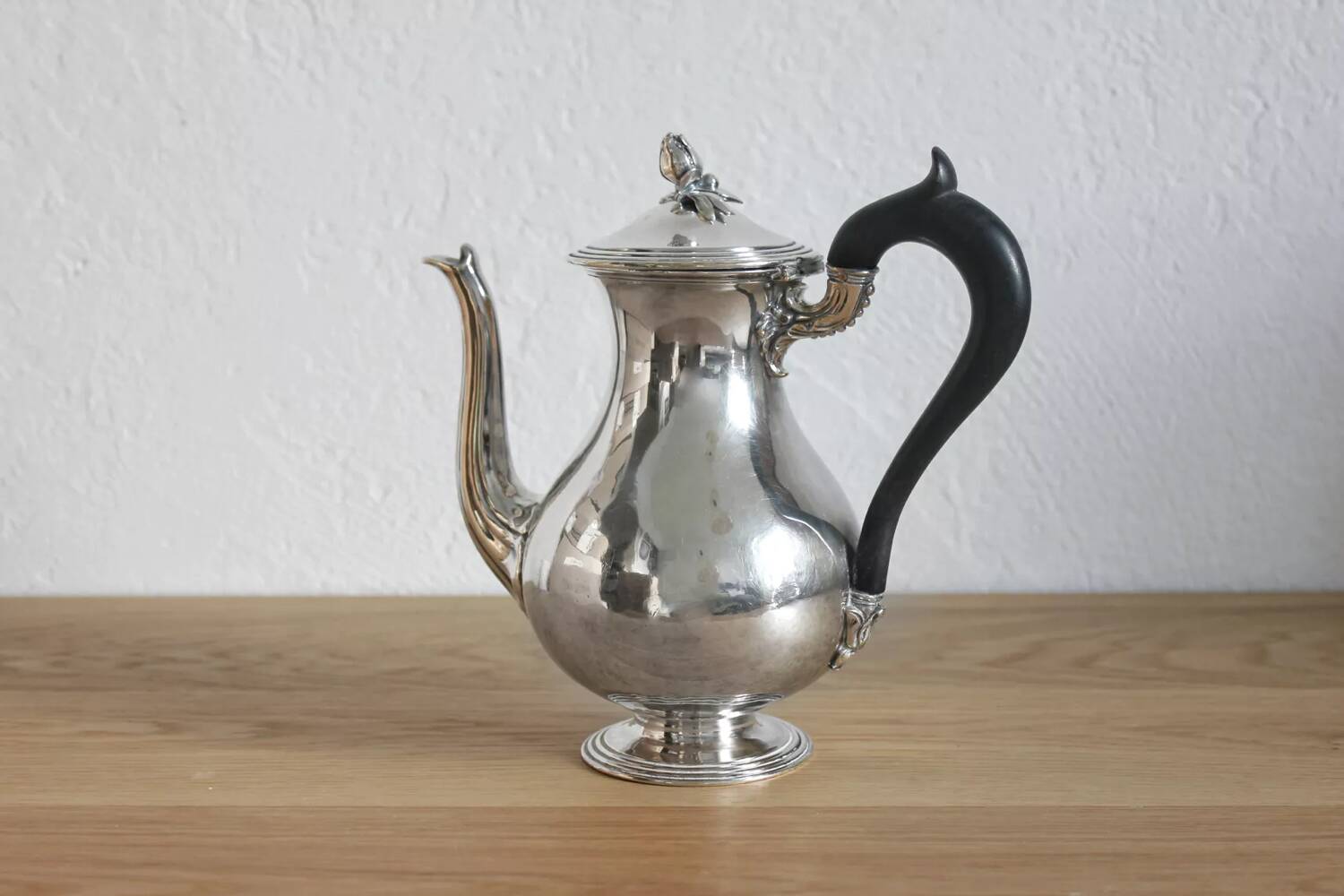 Antique silver-plated coffee pot by Christofle