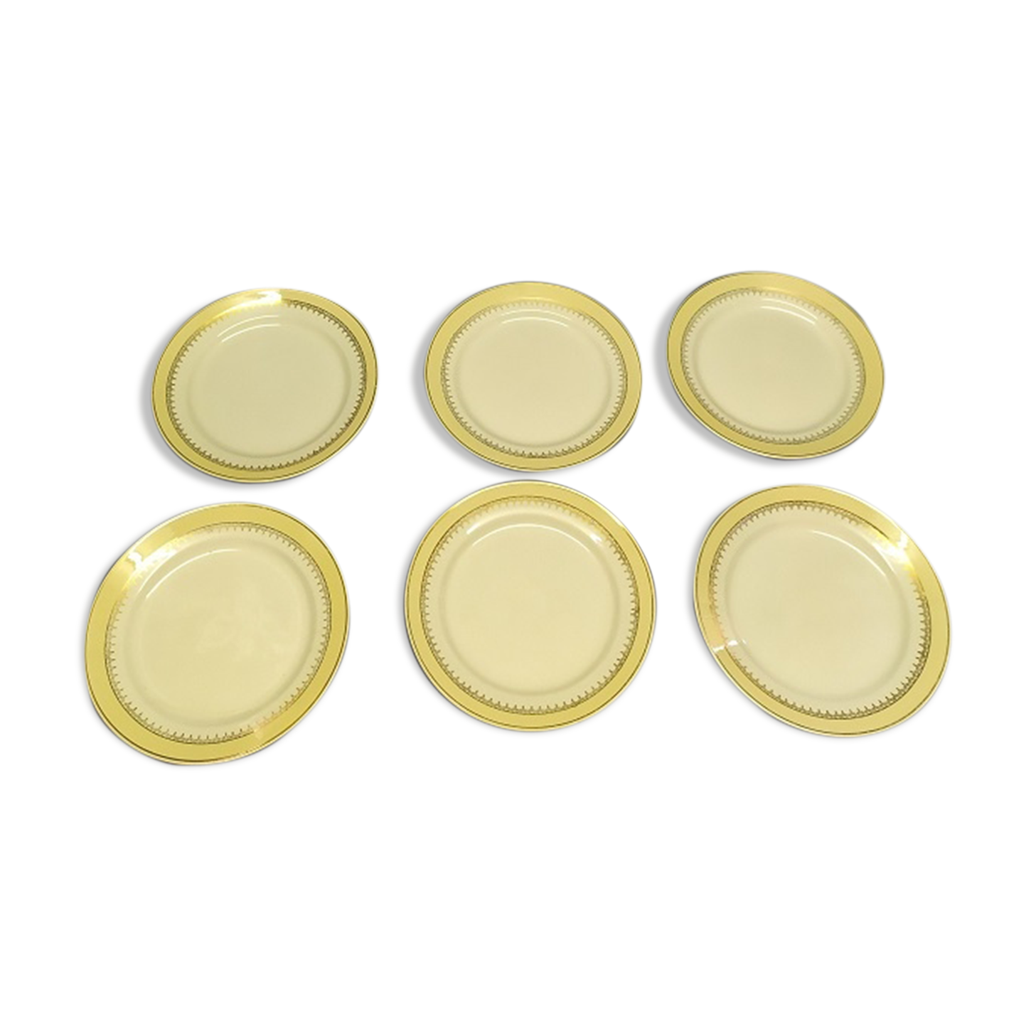 Desserts plates Lunéville Gaïté Porcelain Old Lot of 6 brocanteespritdantan