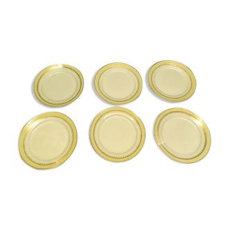 Desserts plates Lunéville Gaïté Porcelain Old Lot of 6 brocanteespritdantan