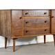 Vintage Midcentury Uniflex Walnut And Teak Sideboard / Dressing Table.