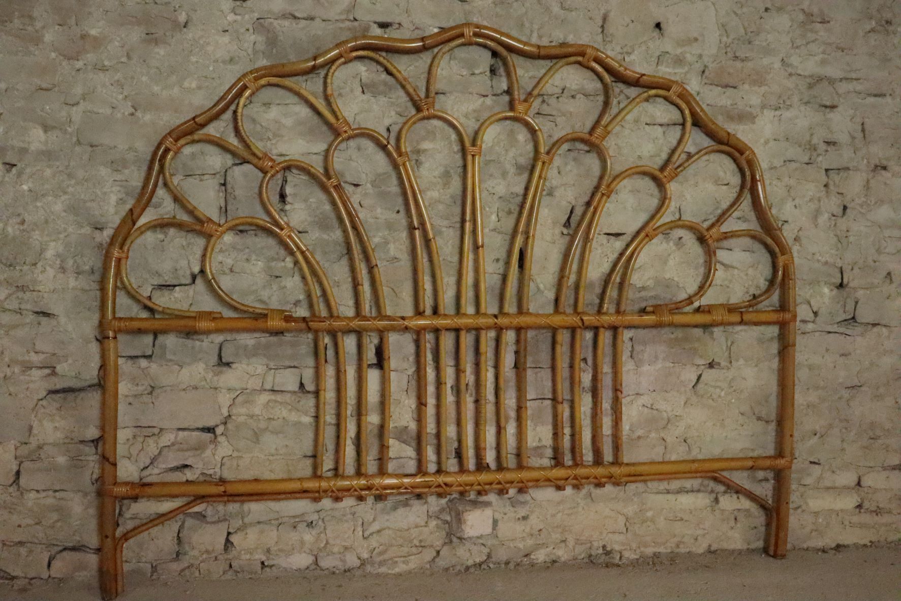 Rattan headboard