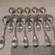 11 silver-plated dessert spoons, OD style, Louis XVI style
