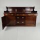 Early 20th-century English mahogany dresser / sideboard – brass campaign hardware