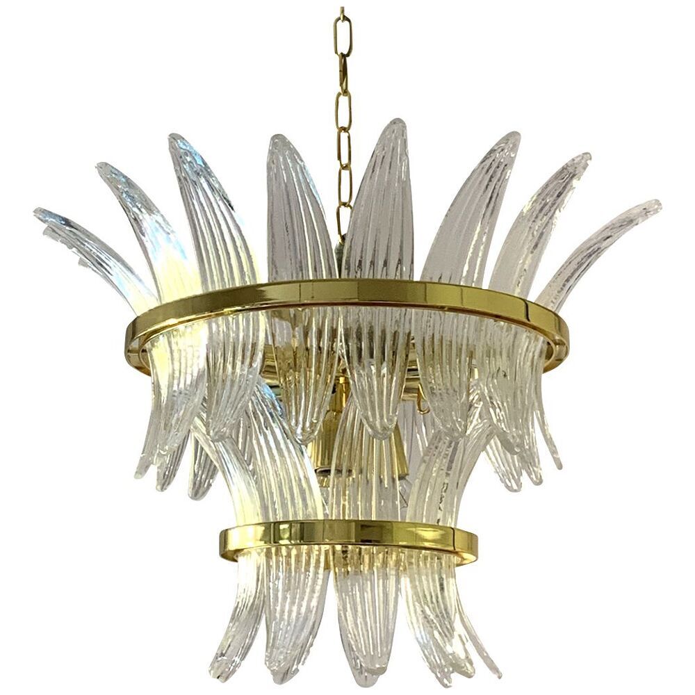 Palmette Murano glass chandelier